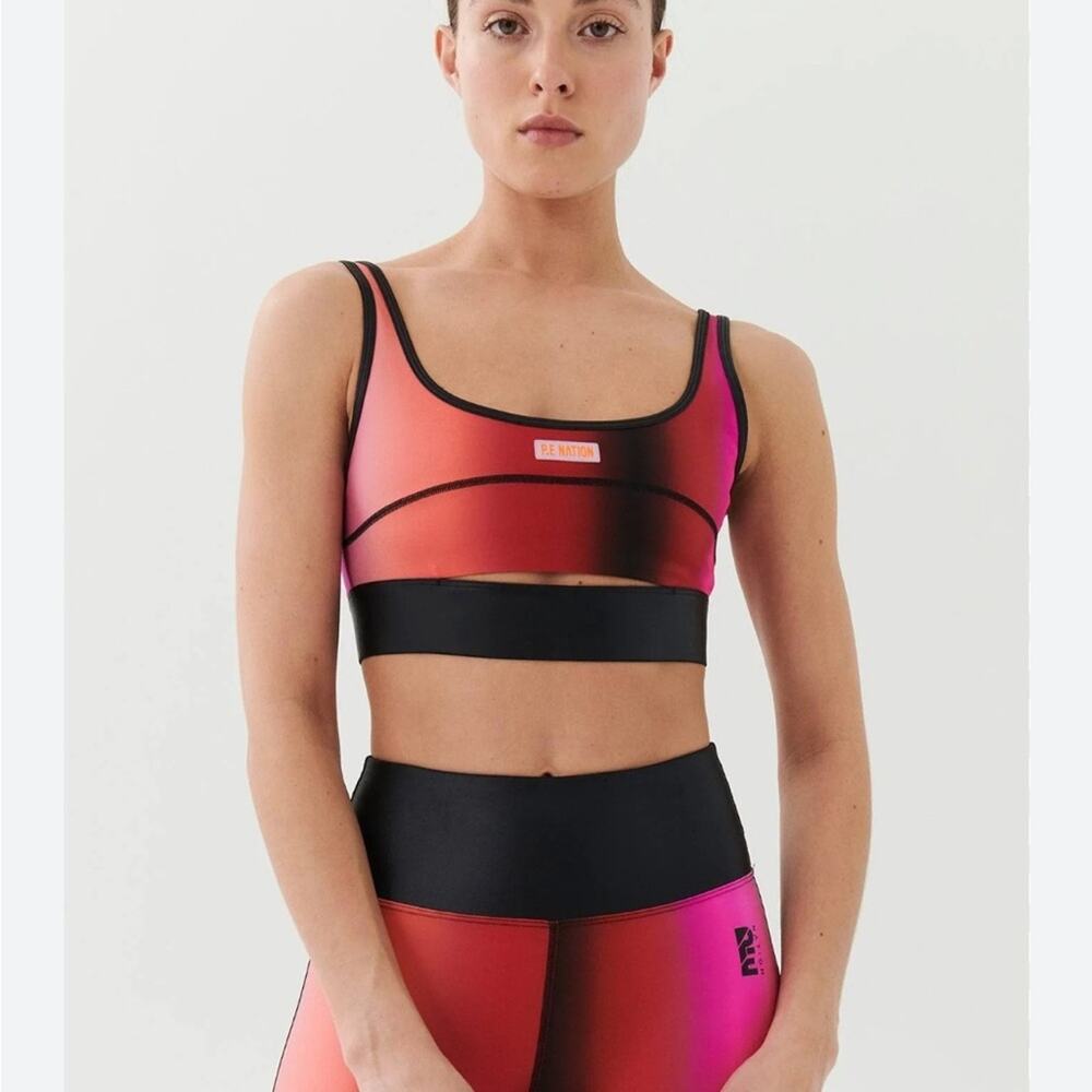 P.E. Nation Upfield Sports Bra Pink Red Size Small